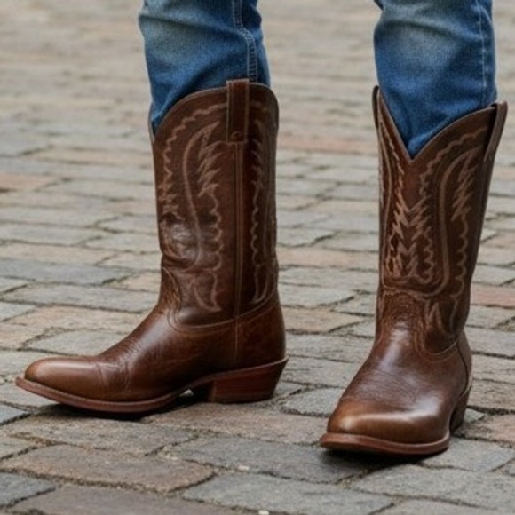 Nocona Jackpot Brown Leather Western Cowboy Boots Men's Wide 11 EE Style NB5551 - Picture 1 of 16